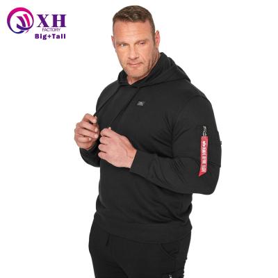 China Wholesale Big and Tall Long Sleeve Cotton Anti Shrink Sweatshirts Loose Casual Fashion Pocket Hoodies Plus Size Mens Hoodies for sale