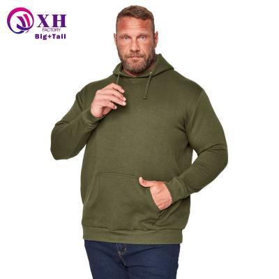 China 100% Cotton Big and Tall Logo Pullover Blank Anti-Shrink Oversized Hoodie High Quality Custom Men's Sweatshirts Unisex Plus Size Mens Hoodies for sale