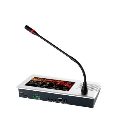 China Gooseneck Microphone Oupushi IP-6803 Network Paging Microphone Digital Offline Broadcast System Two Way Microphone Broadcasting Intercom for sale