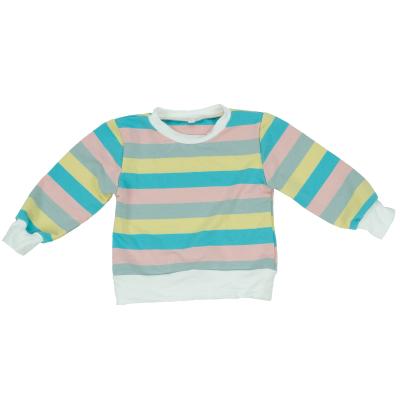 China Wholesale Anti-Shrink Stripe Baby Long Sleeve Baby Blouse Unisex 100% Cotton Apparel Kids Boutique Shirt for sale