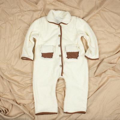 China Lovely Winter Warm Long Sleeve Baby Rompers Cute Furry Infant Bodysuit for sale