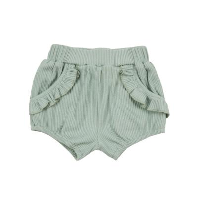 China Anti-pilling Summer Ribbed Cotton Baby Shorts Slim Casual Loose Pants For 1-6years Girls Baby Shorts for sale