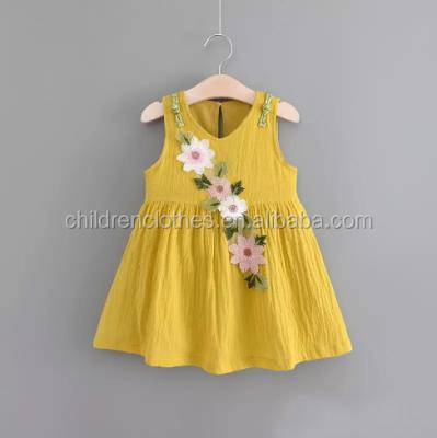 China Lucky Girls Beauty Clothing Hot Search Breathable Ladies Dresses Girls Ali Baba Yellow Dress for sale