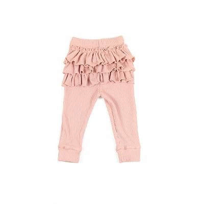 China Wholesale good quality boutique plain anti-pilling organic cotton ribbed baby pants kids clothing for babies pants for sale