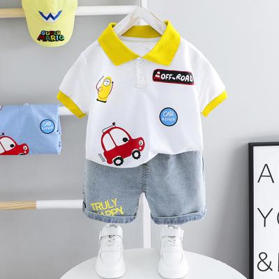 China Eco-Friendly 2021 Washable Top Selling 2 Piece Kids Clothing Set Kids Shirt And Shorts Set Baby Toddlers Organic Cotton Set for sale