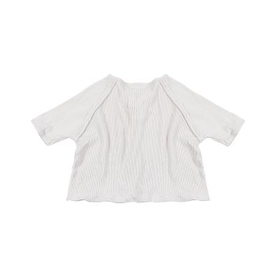 China Autumn spring cotton waffle anti-pilling solid color baby top sweater can be customized baby top for sale