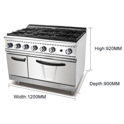 China GL-RS-6 Restaurant Gas Cooking Equipment Stainless Steel Kitchen Appliance With NG/LPG Power Supply Te koop