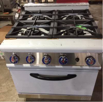 China 20.8kw Gas Range Cooking Equipment With 4-Burner Gas Oven Heavy Duty 153kg Weight Capacity à venda