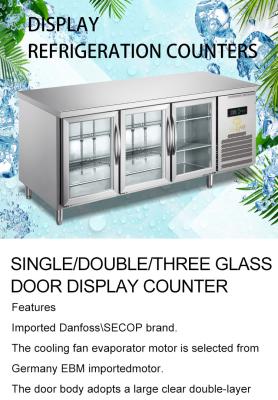 China Air Cooled Refrigeration Unit for Precise Temperature Control - Ss304 Double Glass Door Refrigerator for sale