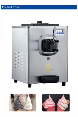 China Commercial Soft Ice Cream Machine with R134A Refrigerant 100-150 Cups per Hour Cooling en venta