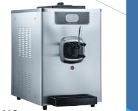 China Pre cooling Soft Ice Cream Machine 700W Rated Output with R134A Refrigerant 100-150 Cups/hour Te koop