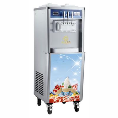 China Industrial Soft Ice Cream Machine with Dual Hoppers 2x10L Freezing Tank 25kg/h Production for Rapid Cooling en venta