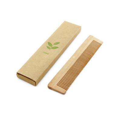 China Eco - Friendly Bamboo Hotel Hair Comb In Recycled Paper Box for sale