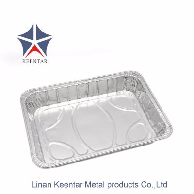 China Eco-friendly High Quality Rectangular Aluminum Foil Container for sale