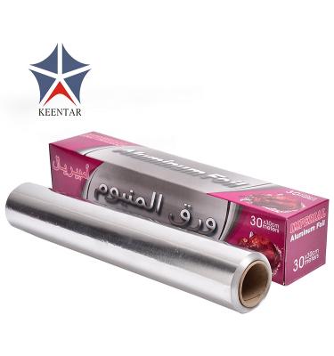 China 8011 Household Eco - Friendly Aluminum Foil On Roll For Food Wrapping for sale