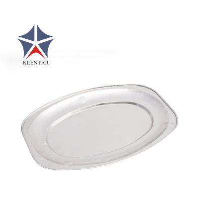 China Eco - Friendly Disposable Oval Aluminum Foil Fish Tray for sale