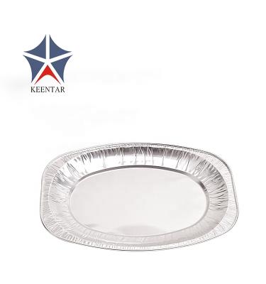 China Faith Food Grade Eco - Friendly Disposable Barbecue Oval Aluminum Dish for sale