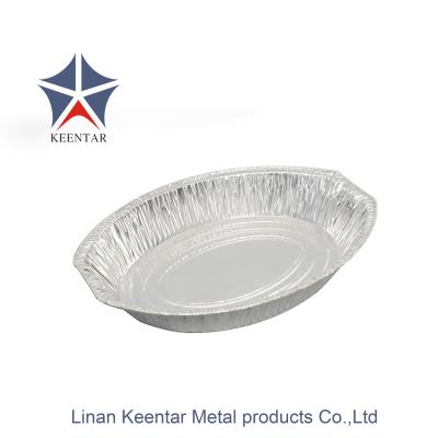 China Eco - Friendly Disposable Aluminum Dish Foil Molds , Aluminum Foil Container Turkey Pan for sale