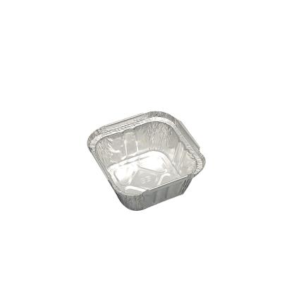 China Small Eco-friendly Aluminum Foil Cup For Food , Disposable Aluminum Tray Custom Square Disposable Container Food Packaging Blister 1000pcs/ctn for sale