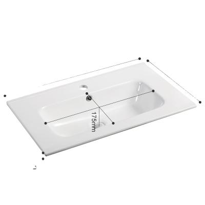 China Modern Rectangular Solid Outdoor Bathroom Integrated Cabinet Basin Wash Sink for sale