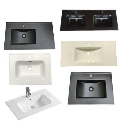 China China Modern Commercial Bathroom Countertop Ceramic Wash Sink Cabinet Basin for sale