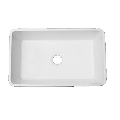 China Without Competitive Price Modern White Rectangle Style Factory Direct Sale Ceramic Kitchen Sink 1905 for sale