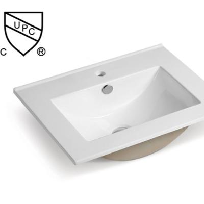 China New Arrival Modern Slim Bathroom Art Side Basin Integrated Ceramic Wash Basin for sale