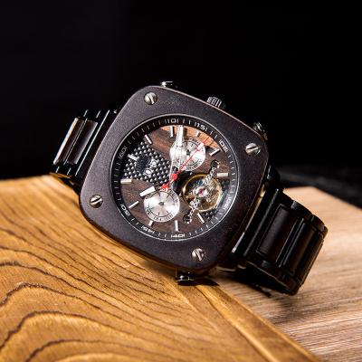 China Custom Big Face BOBO BIRD LOGO Automatic Square Dial Date Luxury Mechanical Stainless Wristwatch For Men for sale