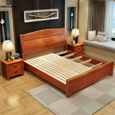 China (Size) Knocked-Down Adjustable King Size Bedroom Furniture Plank Bed for sale