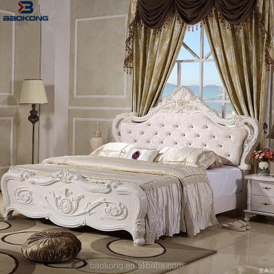 China Simple Elegant Modern Princess New Style European Style Double Bed Design for sale