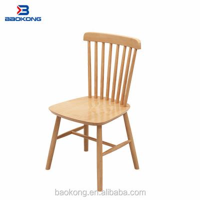 China Solid Wood High Back Wooden Cafe Chair Rubber Wood Commercial Furniture for sale