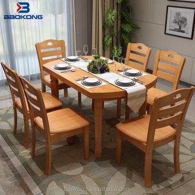 China Modern Solid Wood Furniture Table Set Solid Wood Home Dining Room Furniture for sale