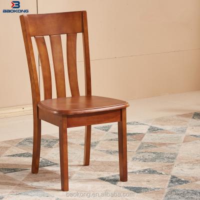 China Dark Color Walnut Wooden Hotel Chairs Solid Wood Restaurant Dining Chair for sale