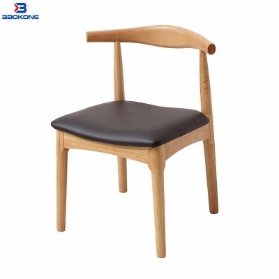 China Bend Wood Dining Room Furniture Solid Wood PU Leather Dining Chairs for sale