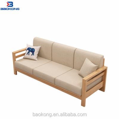 China Sofa Modern Upholstery Linen Fabric Sectional Sofa With Solid Wood Frame for sale