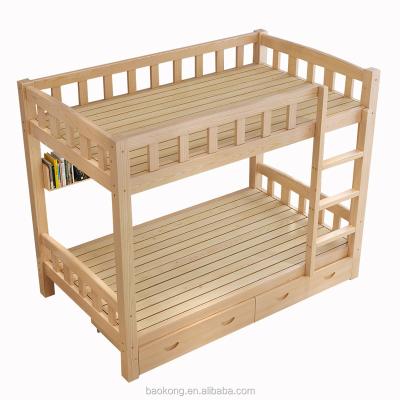 China Morden wooden bunk bed with drawers and shelf for kids for sale