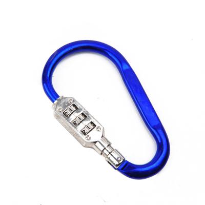 China Heavy Industry Factory Direct Sale Aluminum Alloy Carabiner Metal Carabiner Combination Lock Security Wholesale High Quality Carabiner for sale