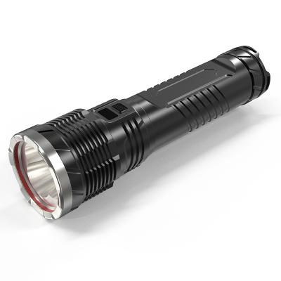 China 10000 Lumens High Light Anodized Rechargeable Super Bright Led Flashlight With Power Bank OLED Screen USB Charging for sale