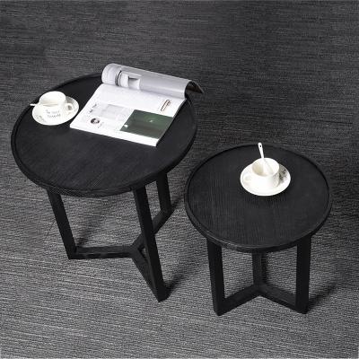 China Small (Size) Round Side Adjustable Solid Table Solid Table Ashwood Veneer Oak Veneer Smart Home Round Table for sale