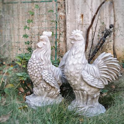 China Art Decor XUBANG Customized Large Outdoor Decoration Sandstone Chicken Cock Rooster Sculpture for sale