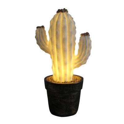 China Custom Creative Decorative Decorative Children's Bedroom Night Light XUBANG Garden Gift LED Cactus Table Lamp for sale