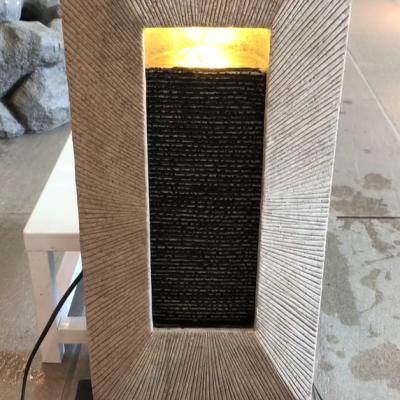 China Custom Decorative Art Decor XUBANG LED Light Wall Fountain Sandstone Indoor Fountains for sale