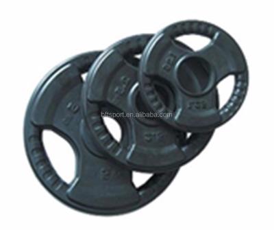 China Black Fixed Rubber and Iron Gym Equipment Weight Plates for Wholesale for sale