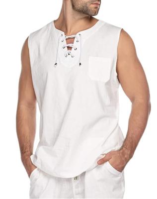 China Breathable Wholesale Cotton Vest Designers Loose Oversized 100% Premium Customized Breathable Sleeveless Men's T-Shirt for sale