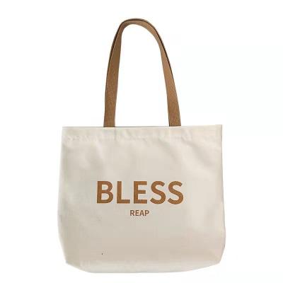 China Organic Reclycled Reusable Plain Cotton Canvas Tote Custom Shopping Bag With Custom Logo for sale