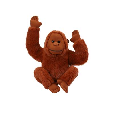 China Soft Hanging Arms Stretched Big Plush Monkey Chimpanzee Plush Monkey Black Plush Monkey Hanging Toy for sale