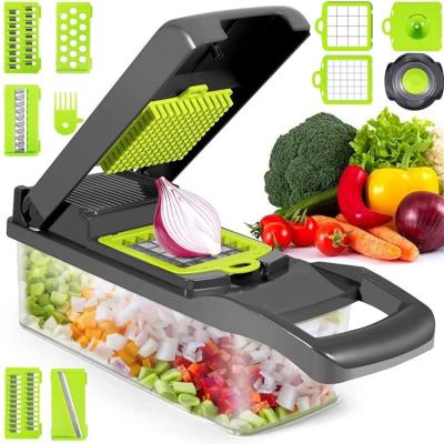 China Viable Factory Amazon Wholesale 12 In 1 Multifunctional Vegetable Mandoline Cleaver Slicer Food Processor Kitchen Accessories for sale