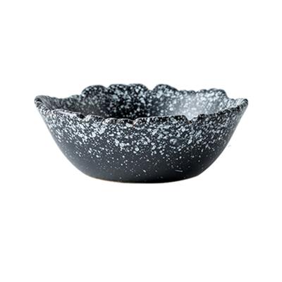 China Sustainable Snack Furit Single Serving Bowls Unique Ceramic Round Salad Bowl for sale