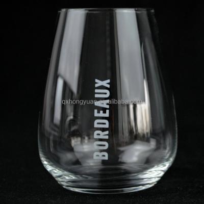 China Custom Stemless Wine Glass Promotion Logo Handmade CLASSIC for sale