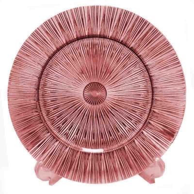 China New Viable Round Rose Gold Wedding Plate for sale